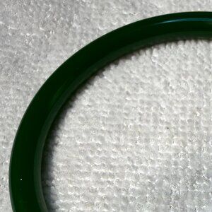 Dark Green Bangle Jade-like Large Thin Ring 69mm Dia 7mm thick